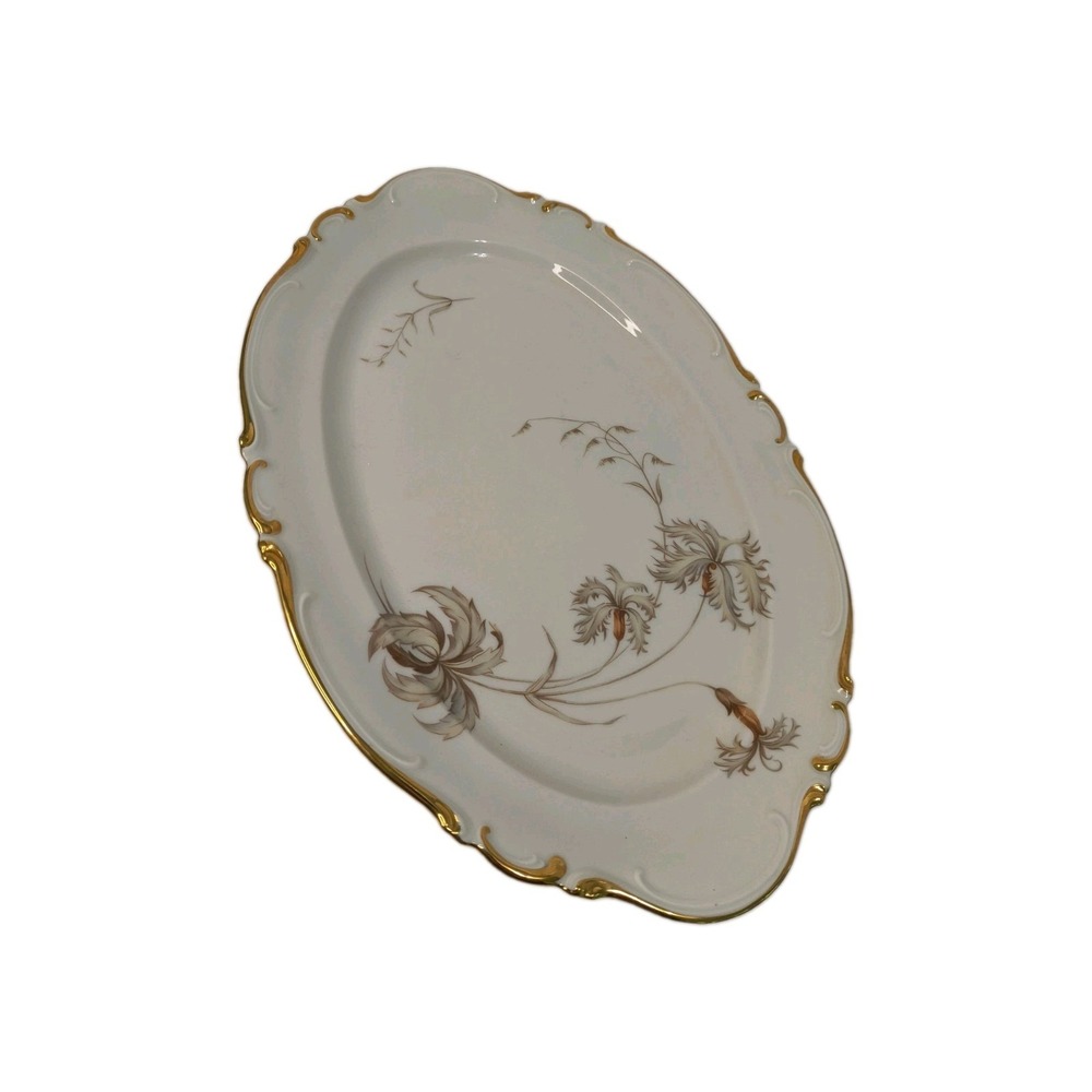 Vintage H&C Heinrich Selb Bavaria 13" Serving Platter "Du Barry" Pattern...